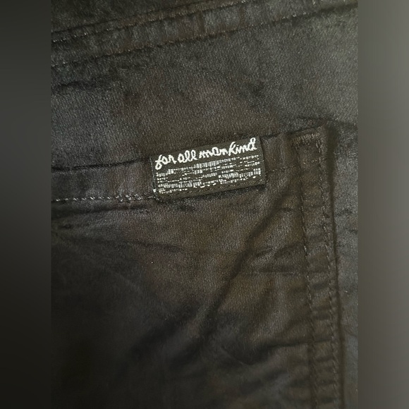 Women's 7 for all Mankind The Skinny Stretch Black Velvet Jeans Size 27 - Picture 6 of 6